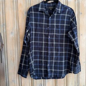 Banana Republic Men's Blue Checkered Shirt